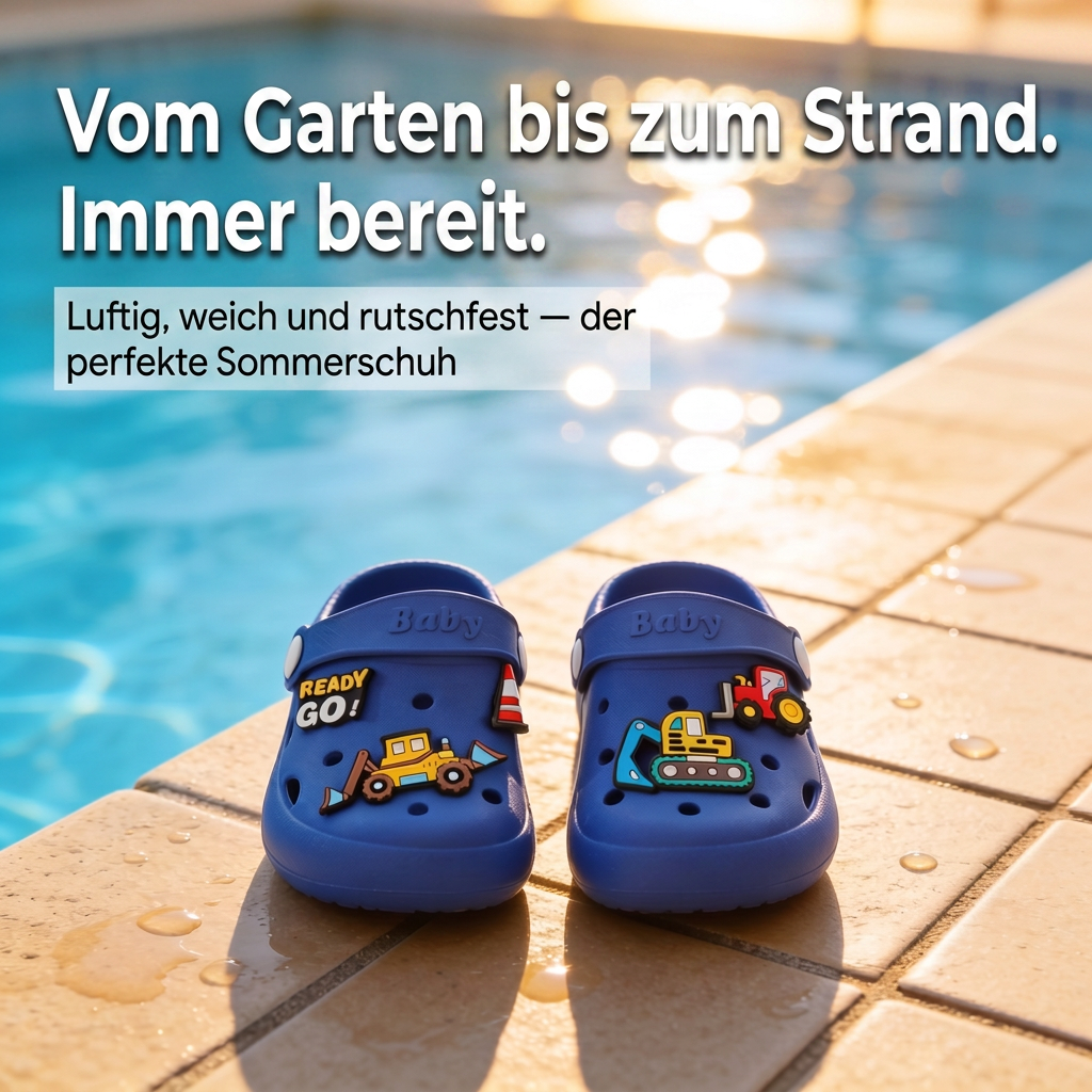 KidsClogs Garten Strand Blau DE