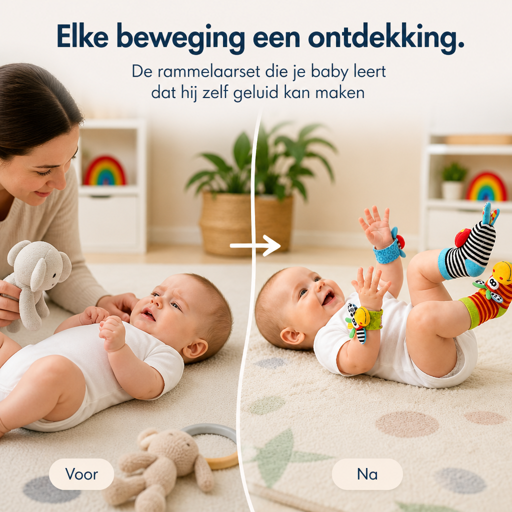 RasselSet™ Baby-Handgelenk- und Fußrasseln — 4er-Set