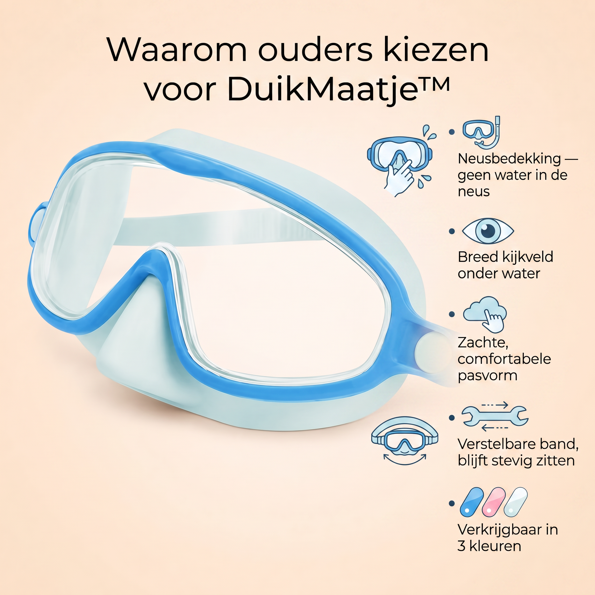 TauchFreund™ – Kinder-Taucherbrille mit Nasenabdeckung