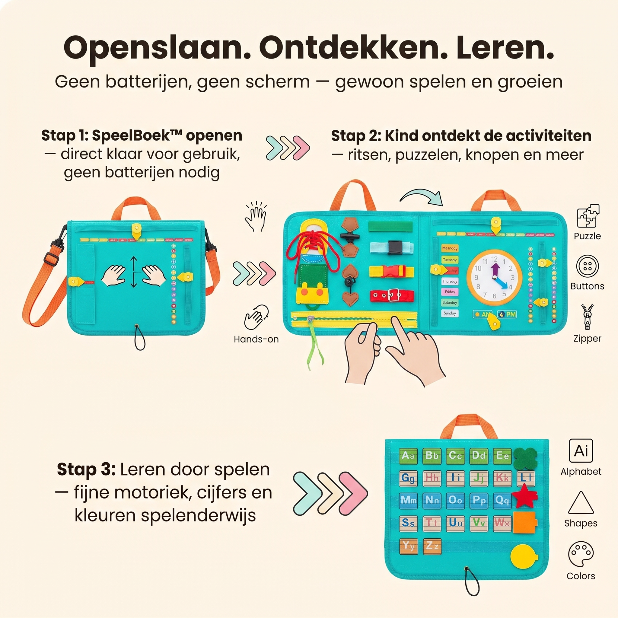 BusyBook™ – Lernen durch Spielen. Jede Seite eine neue Entdeckung.