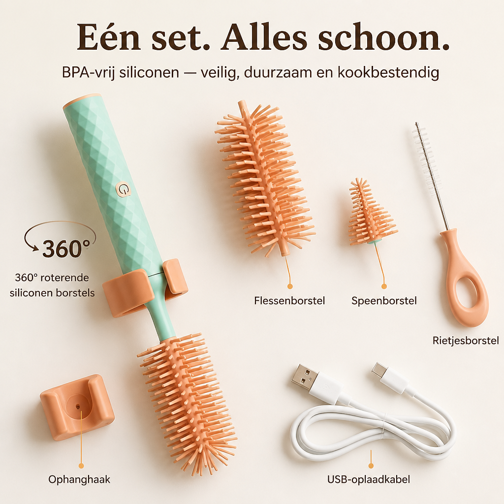 FlexiClean™ Elektrische Babyflaschenbürste